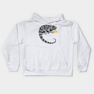 chameleon with ice cream Kids Hoodie